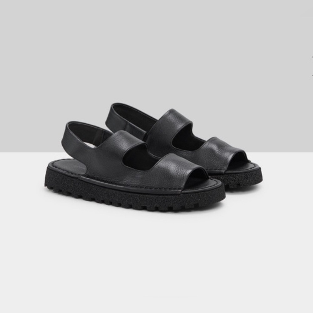 Marsell Sanpomice Sandals Open Toe Leather Sling Back Sandals Size 40